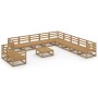 Muebles de jardín 12 piezas marrón miel madera maciza de pino de , Conjuntos de jardín - Ref: Foro24-3075942, Precio: 812,07 ...