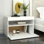 Mesita de noche con luces LED contrachapada blanco 60x35x40 cm de , Mesitas de noche - Ref: Foro24-3082774, Precio: 44,64 €, ...