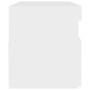 Mesita de noche con luces LED contrachapada blanco 60x35x40 cm de , Mesitas de noche - Ref: Foro24-3082774, Precio: 45,92 €, ...