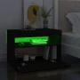 Mesita de noche con luces LED contrachapada negro 60x35x40 cm de , Mesitas de noche - Ref: Foro24-3082776, Precio: 46,43 €, D...