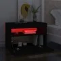Mesita de noche con luces LED contrachapada negro 60x35x40 cm de , Mesitas de noche - Ref: Foro24-3082776, Precio: 46,43 €, D...