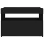 Mesita de noche con luces LED contrachapada negro 60x35x40 cm de , Mesitas de noche - Ref: Foro24-3082776, Precio: 46,43 €, D...