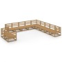 Juego muebles de jardín 11 pzas madera maciza pino marrón miel de , Conjuntos de jardín - Ref: Foro24-3075937, Precio: 743,36...