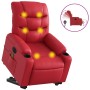 Sillón de majaje elevable eléctrico cuero artificial rojo en Sillones | Comprar online en Foru.es