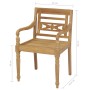 Sillas Batavia 2 unidades madera de teca maciza de vidaXL, Sillas de jardín - Ref: Foro24-43051, Precio: 240,48 €, Descuento: %
