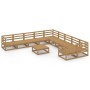 Juego de muebles de jardín 11 piezas madera maciza de pino de , Conjuntos de jardín - Ref: Foro24-3076012, Precio: 770,77 €, ...