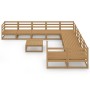 Juego de muebles de jardín 11 piezas madera maciza de pino de , Conjuntos de jardín - Ref: Foro24-3076012, Precio: 770,77 €, ...