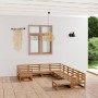 Juego de muebles de jardín 10 piezas madera maciza de pino de , Conjuntos de jardín - Ref: Foro24-3076027, Precio: 719,13 €, ...