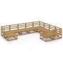 Juego de muebles de jardín 10 piezas madera maciza de pino de , Conjuntos de jardín - Ref: Foro24-3076027, Precio: 719,13 €, ...