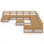 Juego de muebles de jardín 12 piezas madera maciza de pino de , Conjuntos de jardín - Ref: Foro24-3076052, Precio: 829,43 €, ...
