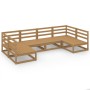 Juego de muebles de jardín 6 piezas madera maciza de pino de , Conjuntos de jardín - Ref: Foro24-3076122, Precio: 392,79 €, D...