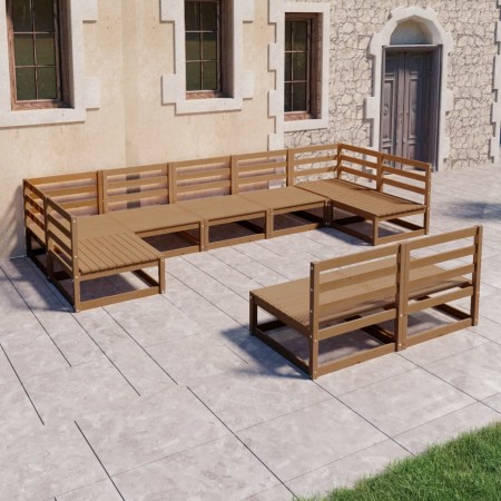 Juego de muebles de jardín 9 piezas madera maciza de pino de , Conjuntos de jardín - Ref: Foro24-3076162, Precio: 605,34 €, D...