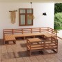 Juego de muebles de jardín 10 piezas madera maciza de pino de , Conjuntos de jardín - Ref: Foro24-3076207, Precio: 719,13 €, ...