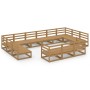 Juego de muebles de jardín 13 piezas madera maciza de pino de , Conjuntos de jardín - Ref: Foro24-3076232, Precio: 880,78 €, ...