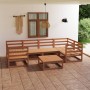 Juego de muebles de jardín 7 piezas madera maciza de pino de , Conjuntos de jardín - Ref: Foro24-3076247, Precio: 463,48 €, D...