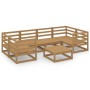 Juego de muebles de jardín 7 piezas madera maciza de pino de , Conjuntos de jardín - Ref: Foro24-3076247, Precio: 463,48 €, D...