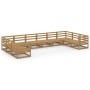 Juego de muebles de jardín 10 piezas madera maciza de pino de , Conjuntos de jardín - Ref: Foro24-3076272, Precio: 716,22 €, ...