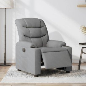 Sillón reclinable eléctrico tela gris claro en Sillones | Comprar online en Foru.es