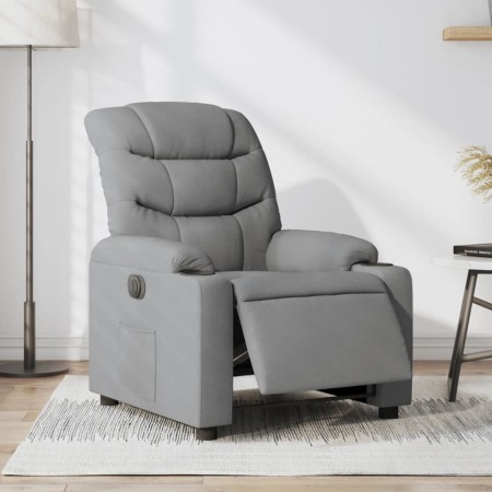 Sillón reclinable eléctrico tela gris claro en Sillones | Comprar online en Foru.es