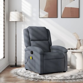Sillón de masaje reclinable de terciopelo gris oscuro de , Sillones - Ref: Foro24-371809, Precio: 252,85 €, Descuento: %