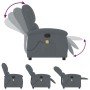 Sillón de masaje reclinable de terciopelo gris oscuro de , Sillones - Ref: Foro24-371809, Precio: 252,85 €, Descuento: %