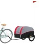 Remolque para bicicleta hierro negro y rojo 45 kg de , Remolques para bicicletas - Ref: Foro24-94125, Precio: 90,18 €, Descue...