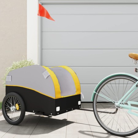 Remolque para bicicleta hierro negro y amarillo 45 kg de , Remolques para bicicletas - Ref: Foro24-94127, Precio: 78,35 €, De...