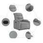 Sillón reclinable eléctrico tela gris claro en Sillones | Comprar online en Foru.es