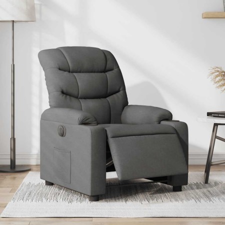 Sillón reclinable eléctrico de tela gris oscuro en Sillones | Comprar online en Foru.es