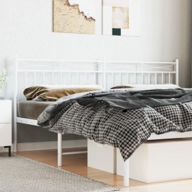 Cabecero de metal blanco 180 cm de , Cabeceros y pies de cama - Ref: Foro24-373776, Precio: 33,88 €, Descuento: %