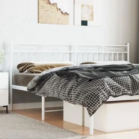 Cabecero de metal blanco 180 cm de , Cabeceros y pies de cama - Ref: Foro24-373776, Precio: 33,37 €, Descuento: %