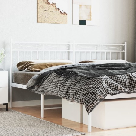 Cabecero de metal blanco 180 cm de , Cabeceros y pies de cama - Ref: Foro24-373776, Precio: 33,88 €, Descuento: %