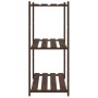 Estantería de 3 niveles madera maciza pino marrón 80x38x90 cm de , Estanterías industriales - Ref: Foro24-373397, Precio: 46,...
