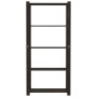 Estantería de 5 niveles madera maciza pino negro 80x38x170 cm de , Estanterías industriales - Ref: Foro24-373407, Precio: 58,...