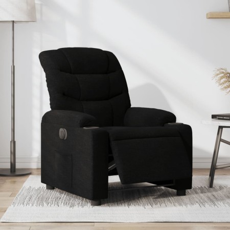 Sillón reclinable eléctrico de tela negro en Sillones | Comprar online en Foru.es
