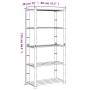 Estantería de 5 niveles madera maciza pino negro 80x38x170 cm de , Estanterías industriales - Ref: Foro24-373407, Precio: 58,...