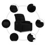 Sillón reclinable eléctrico de tela negro en Sillones | Comprar online en Foru.es