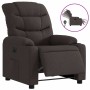 Sillón reclinable eléctrico tela marrón oscuro en Sillones | Comprar online en Foru.es