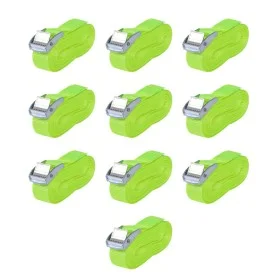 Correas 10 unidades verde fluorescente 0,25 T 5 mx 25 mm de vidaXL, Correas de amarre - Ref: Foro24-142664, Precio: 29,20 €, ...