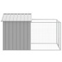 Caseta perros corral acero galvanizado gris claro 117x201x123cm en Casetas para perros | Comprar online en Foru.es