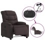 Sillón reclinable eléctrico tela marrón oscuro en Sillones | Comprar online en Foru.es