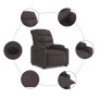 Sillón reclinable eléctrico tela marrón oscuro en Sillones | Comprar online en Foru.es