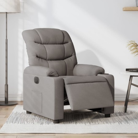 Sillón reclinable eléctrico tela gris taupé en Sillones | Comprar online en Foru.es