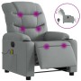 Sillón reclinable de masaje eléctrico tela gris claro en Sillones | Comprar online en Foru.es
