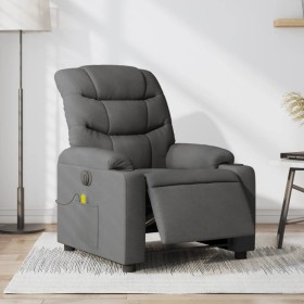 Sillón reclinable de masaje eléctrico tela gris oscuro en Sillones | Comprar online en Foru.es