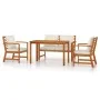 Juego comedor de jardín 4 pzas con cojines madera maciza acacia de , Conjuntos de jardín - Ref: Foro24-3154978, Precio: 496,6...