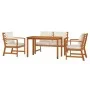 Juego comedor de jardín 4 pzas con cojines madera maciza acacia de , Conjuntos de jardín - Ref: Foro24-3154978, Precio: 496,6...