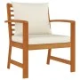Juego comedor de jardín 4 pzas con cojines madera maciza acacia de , Conjuntos de jardín - Ref: Foro24-3154978, Precio: 496,6...