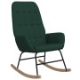 Silla mecedora de tela verde oscuro de , Mecedoras - Ref: Foro24-341258, Precio: 125,14 €, Descuento: %