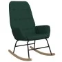 Silla mecedora de tela verde oscuro de , Mecedoras - Ref: Foro24-341258, Precio: 123,66 €, Descuento: %